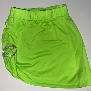 Neon Green Festival Skirt